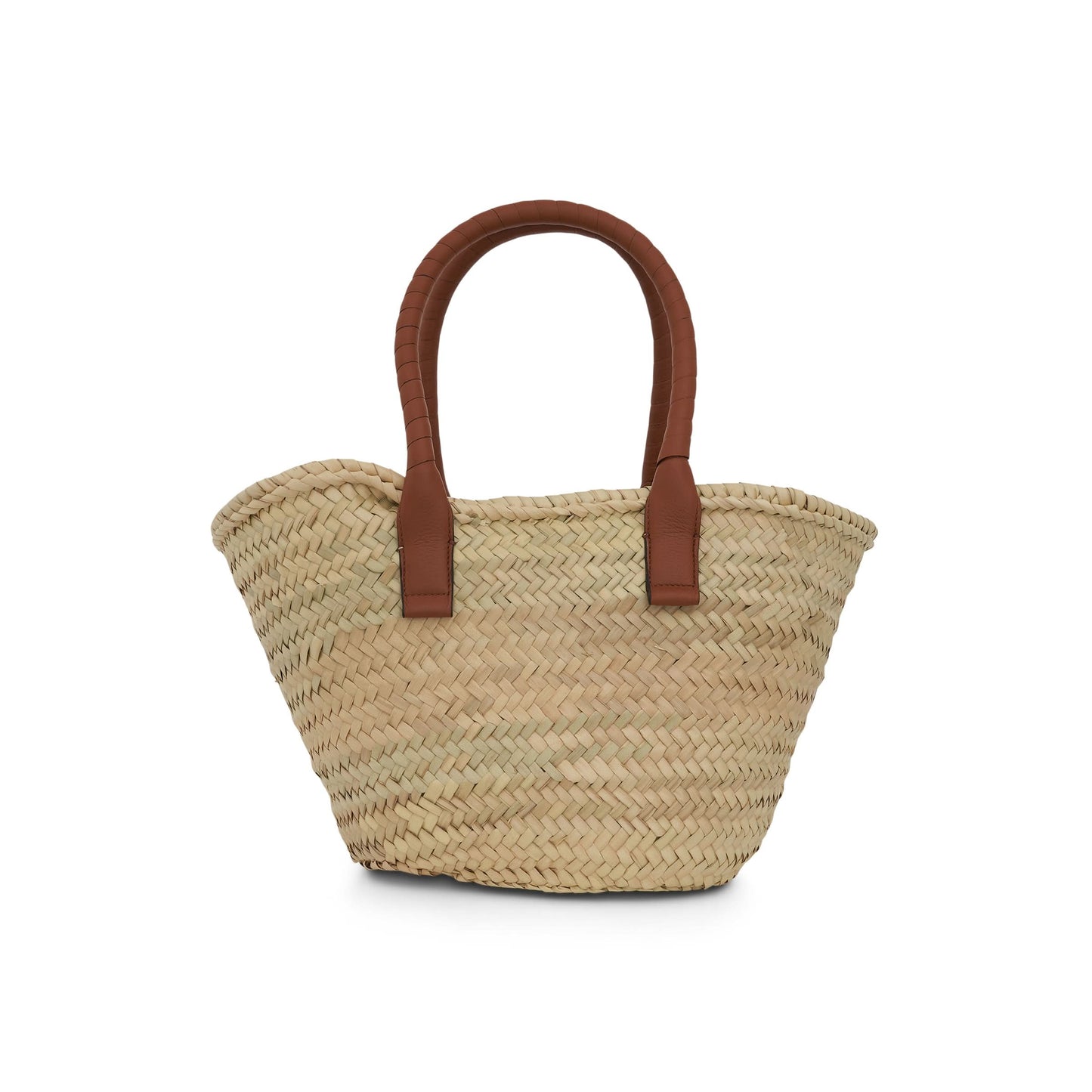 Medium Marcie Basket Bag in Raffia 
Calfskin in Tan