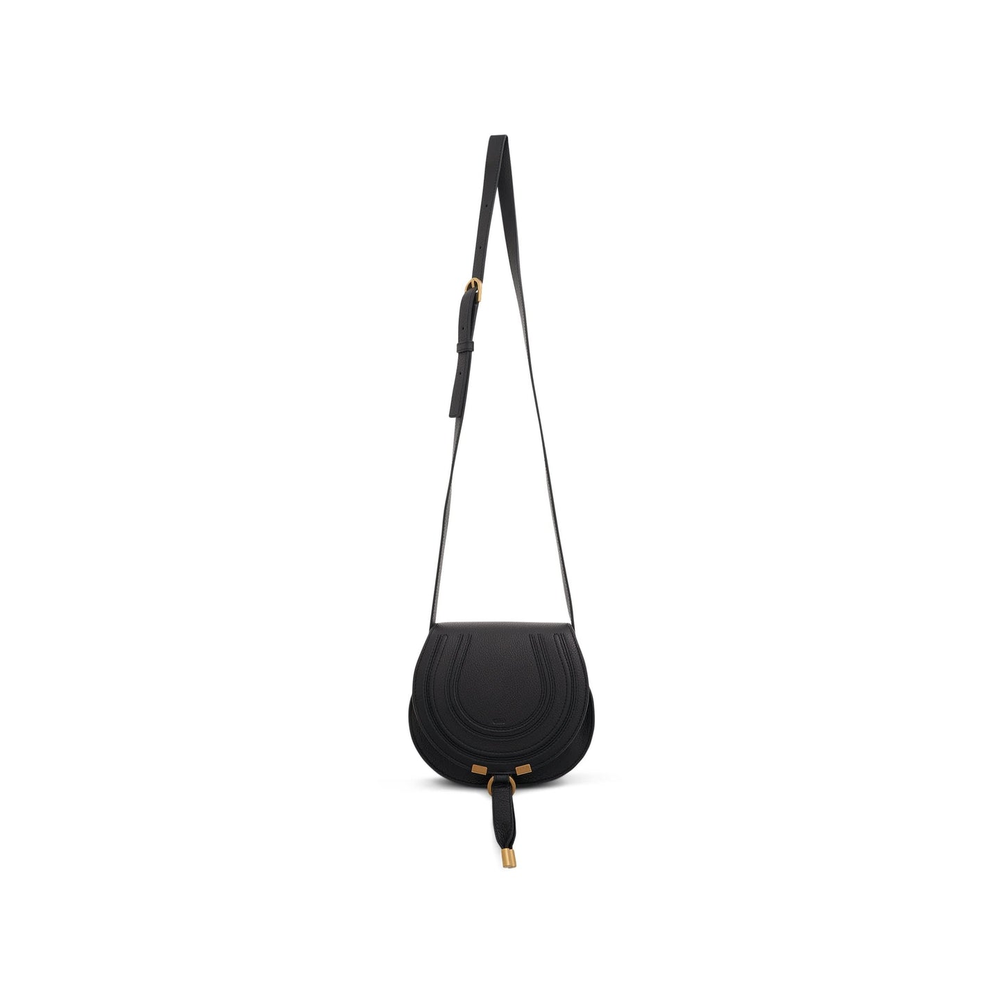 Small Marcie Saddle Bag in Black