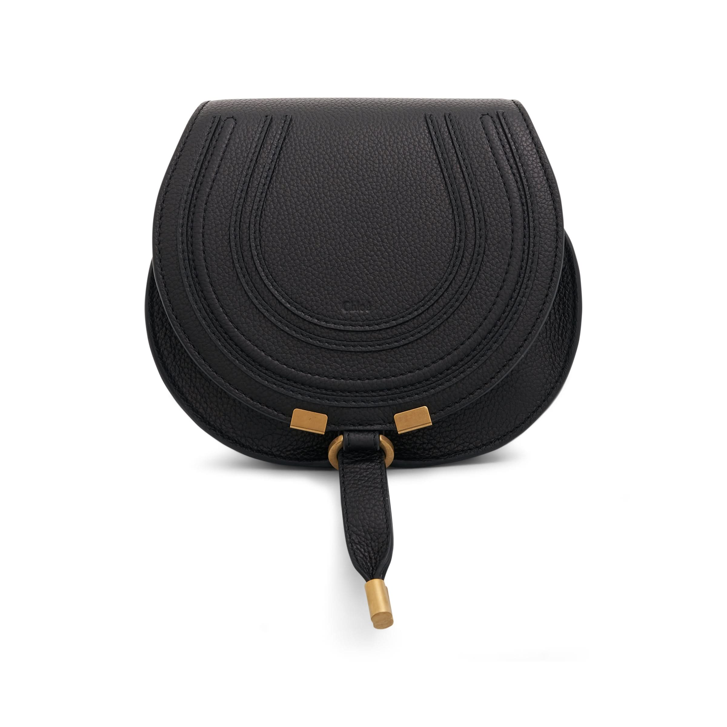 Small Marcie Saddle Bag in Black