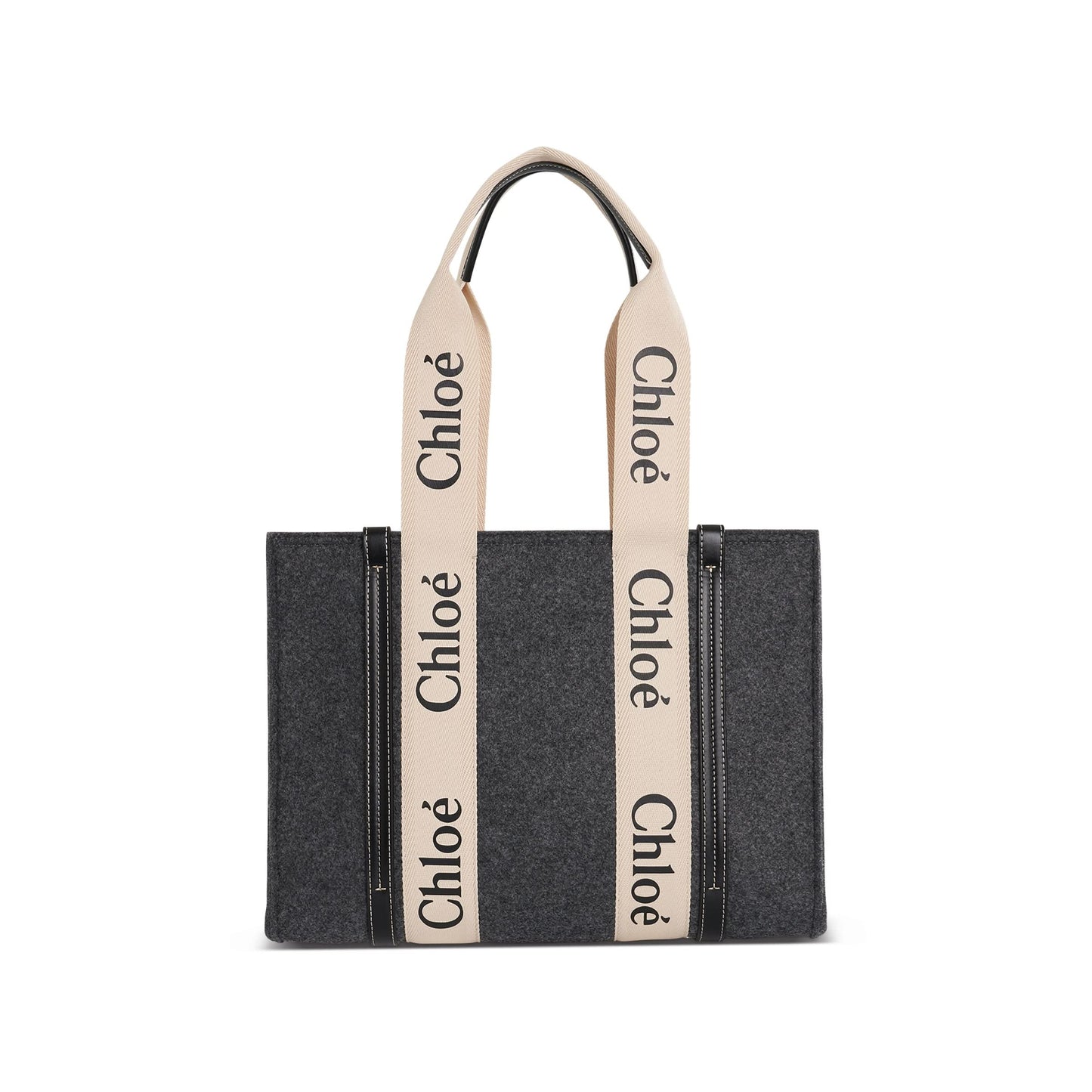 Medium Woody Tote Bag in Recycled Felt in Cashmere Grey