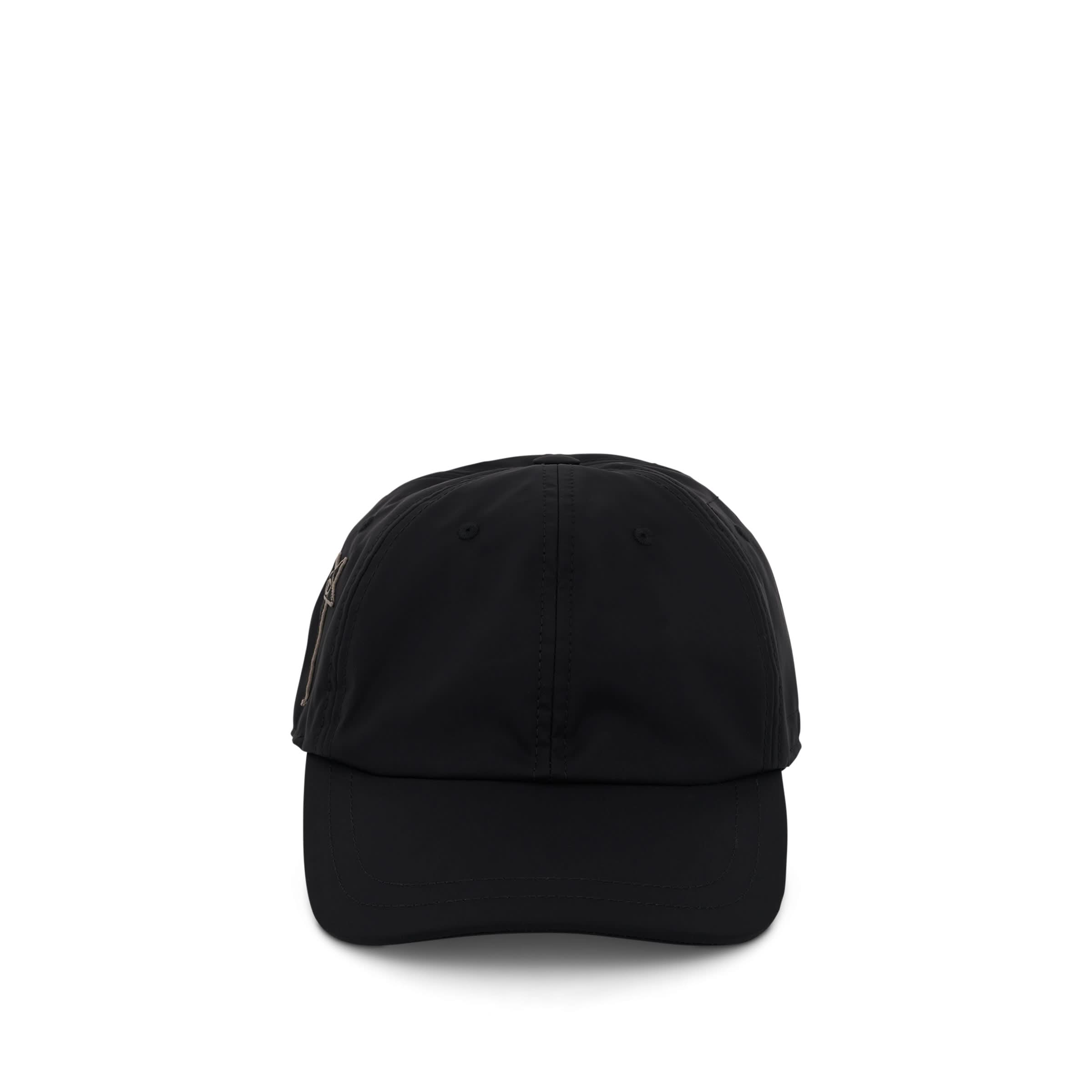 Rick Owens x Champion Woven Baseball Cap in Black