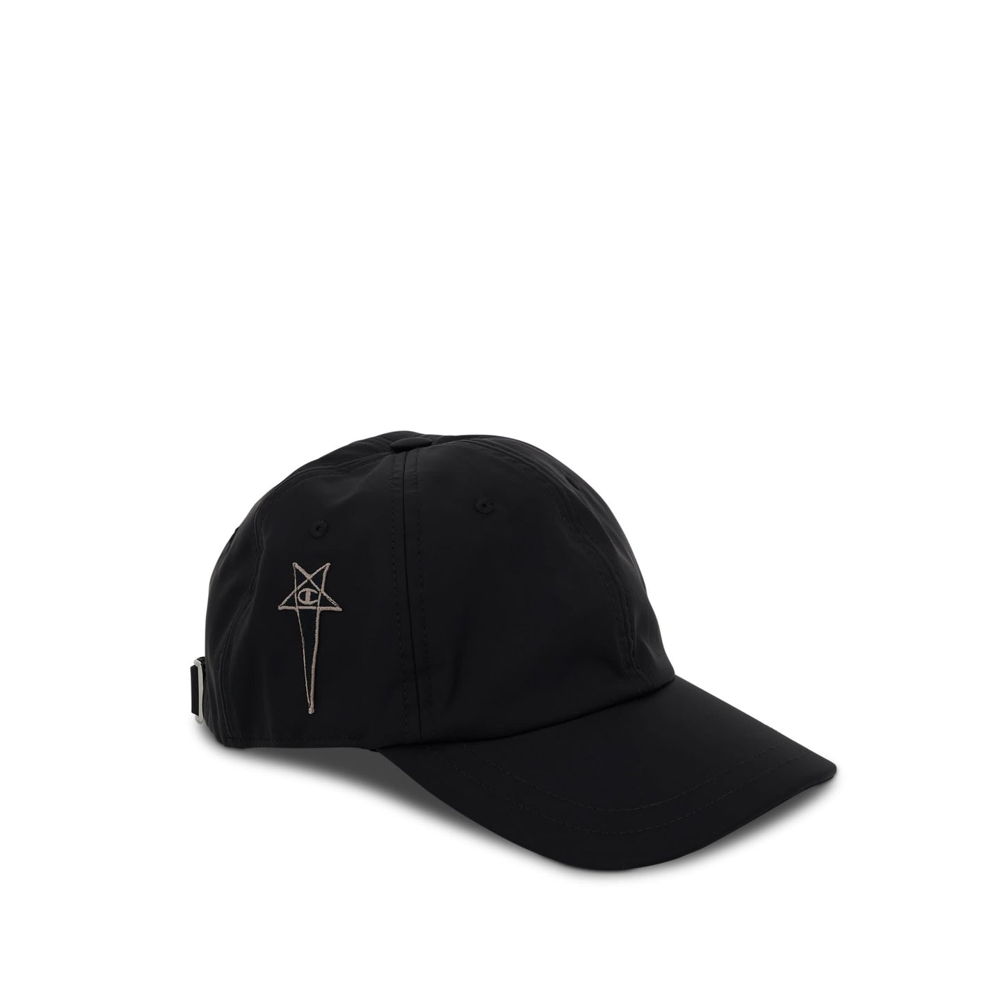 Rick Owens x Champion Woven Baseball Cap in Black