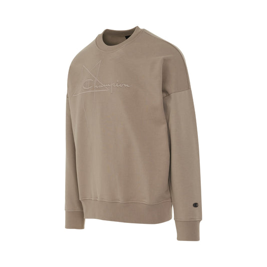 Rick Owens x Champion Pullover Sweatshirt in Pearl