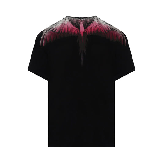 Classic Wings Print T-Shirt in Fuchsia