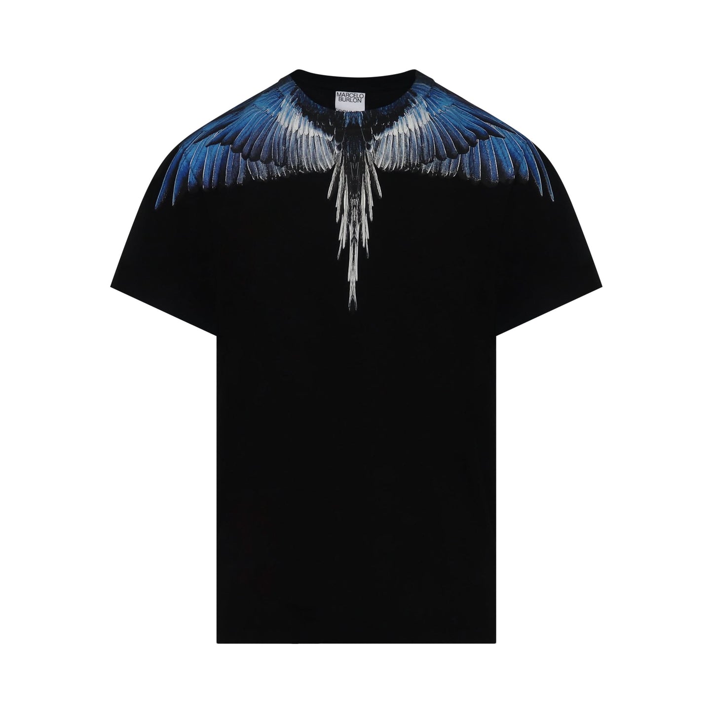 Classic Wings Print T-Shirts in Black/Blue