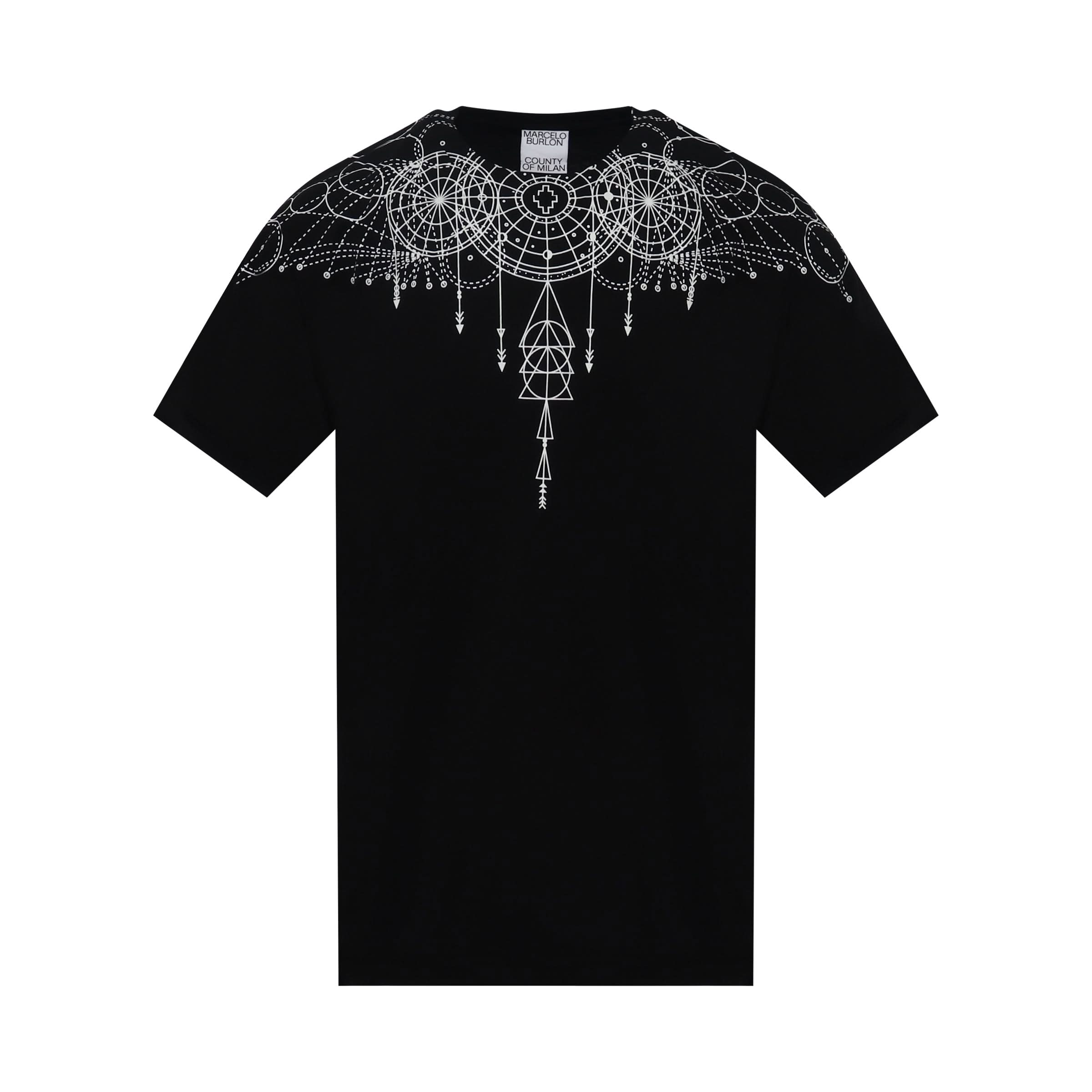 Astral Wings Print T-Shirt in Black