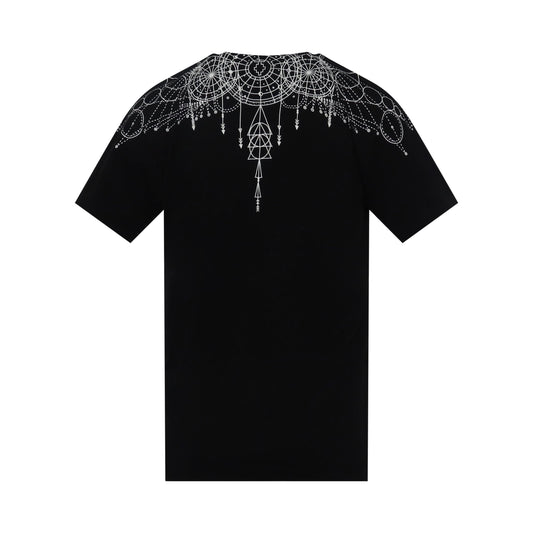 Astral Wings Print T-Shirt in Black