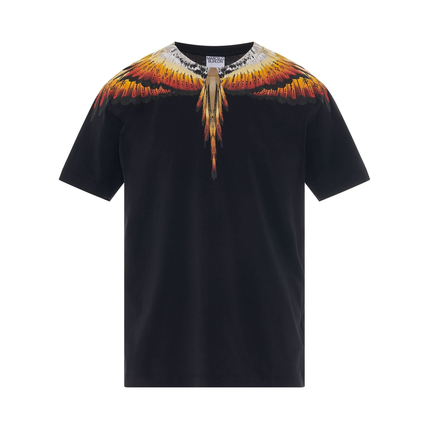 Solfolk Wings Regular T-Shirt in Black/Red