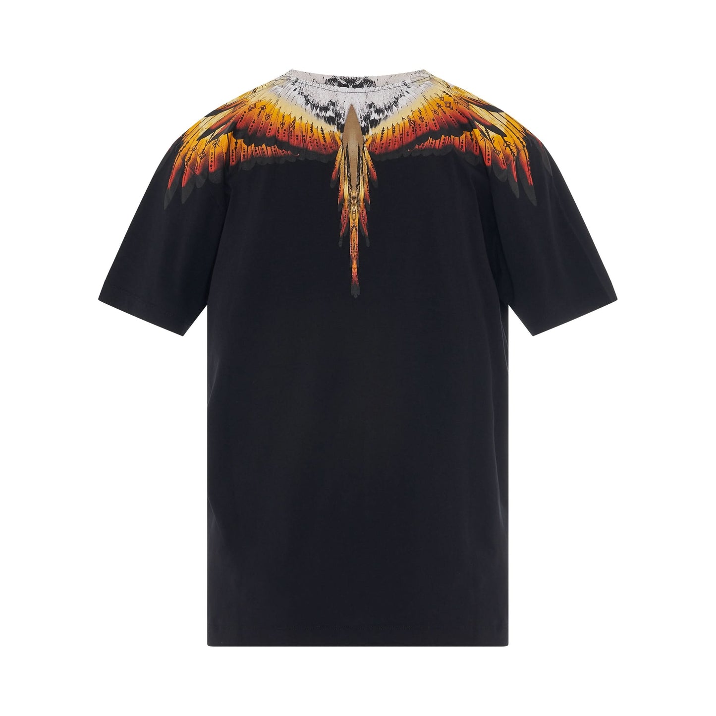 Solfolk Wings Regular T-Shirt in Black/Red