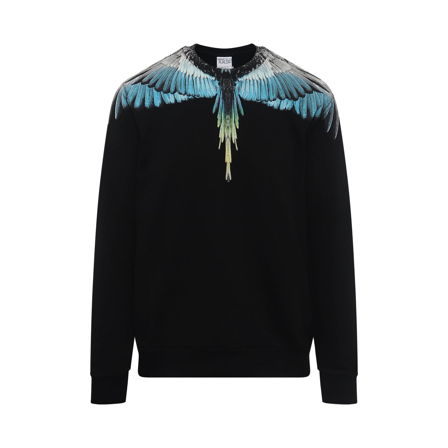 Classic Wings Print Sweatshirt in Black/Blue