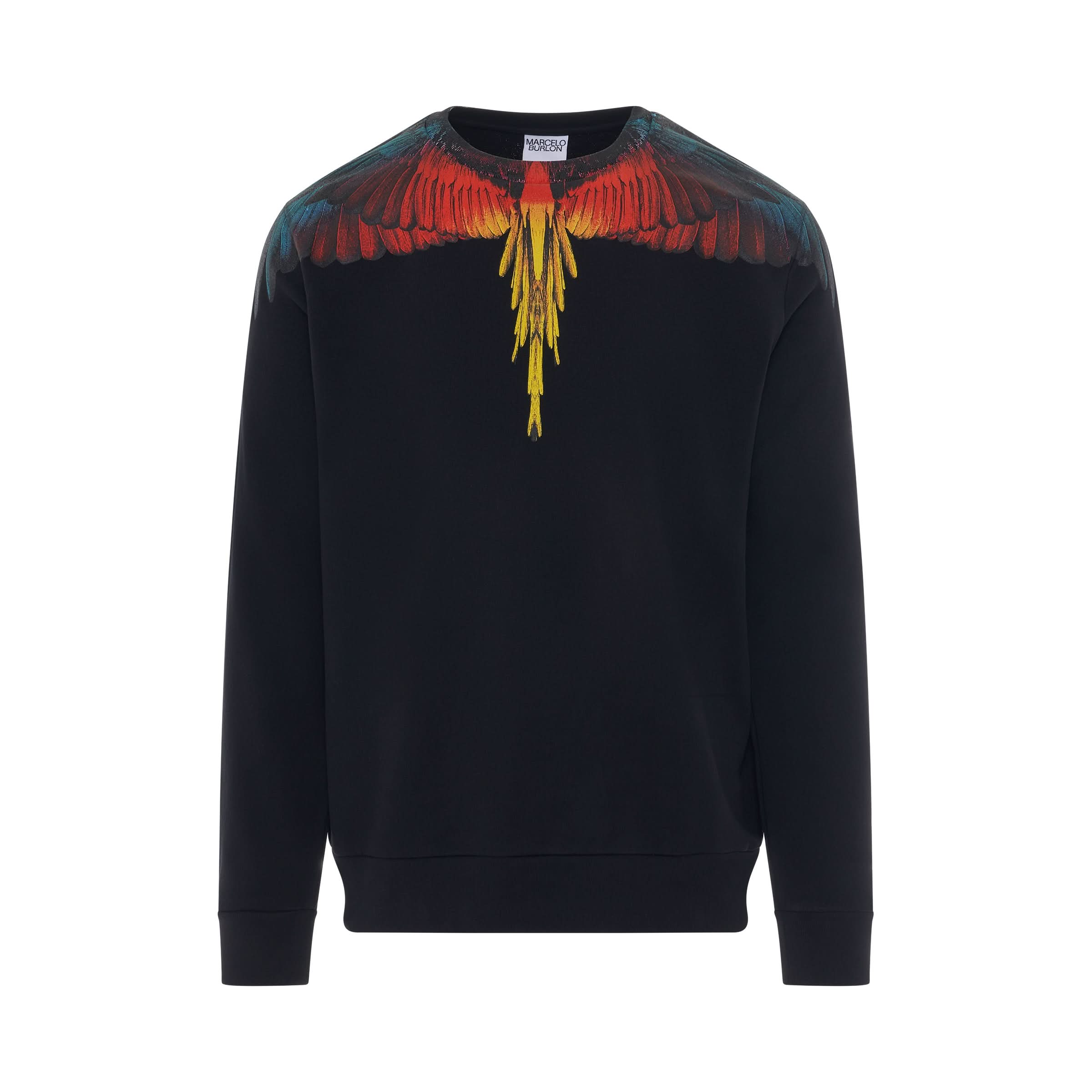 Icon Wings Regular Crewneck in Black/Red