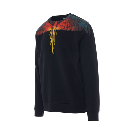 Icon Wings Regular Crewneck in Black/Red