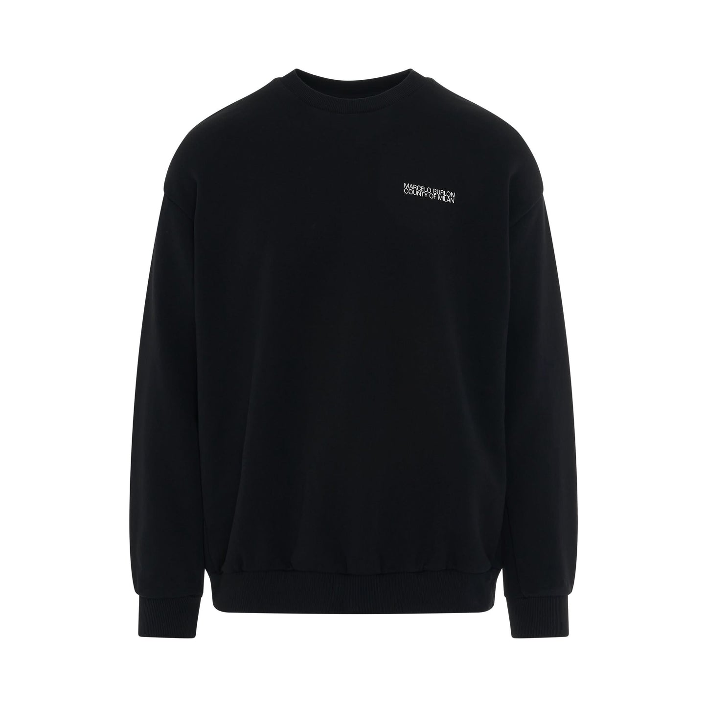 Tempera Cross Oversized Crewneck in Black