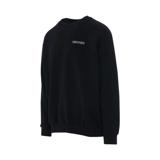 Tempera Cross Oversized Crewneck in Black