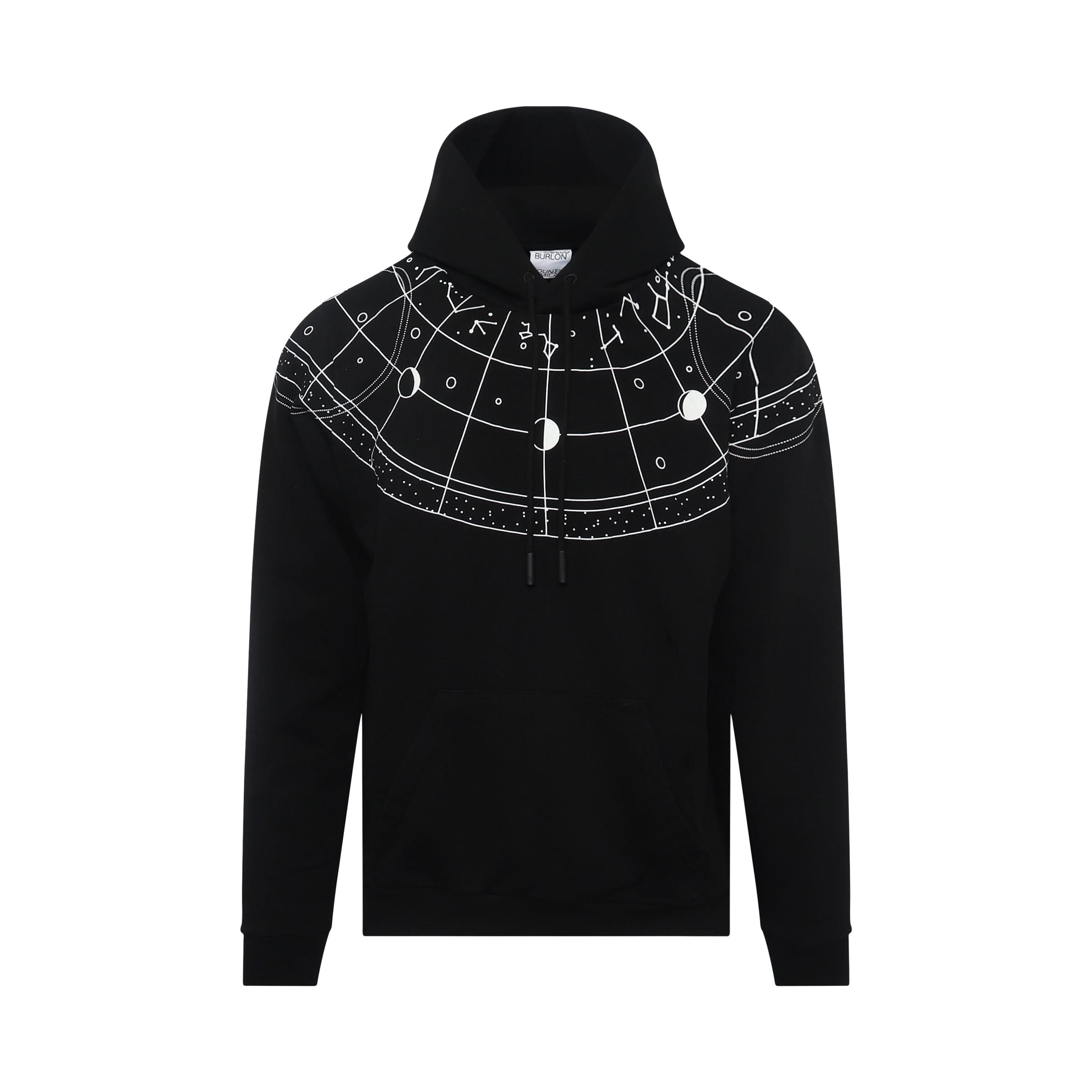 Semi Astral Circle Hoodie in Black