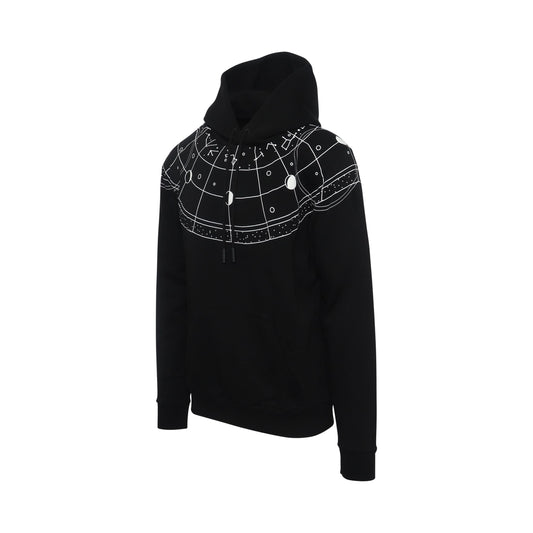 Semi Astral Circle Hoodie in Black