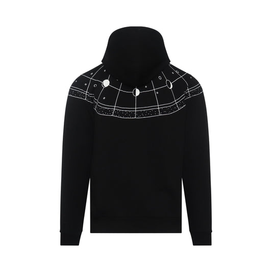 Semi Astral Circle Hoodie in Black