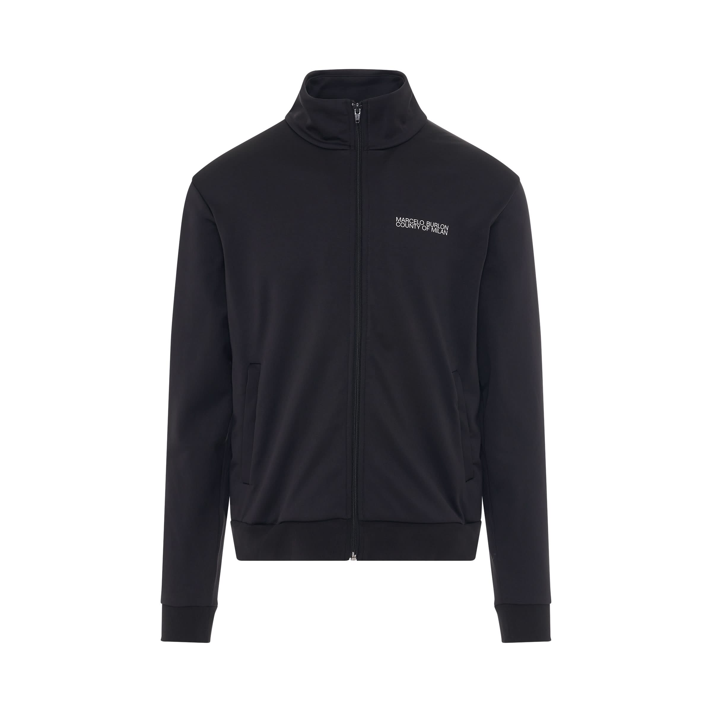 Tempera Cross Slim Track Jacket in Black