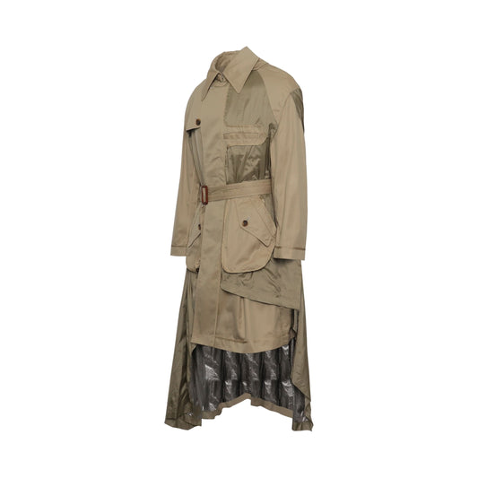 Inside-Out Trench Coat in Beige