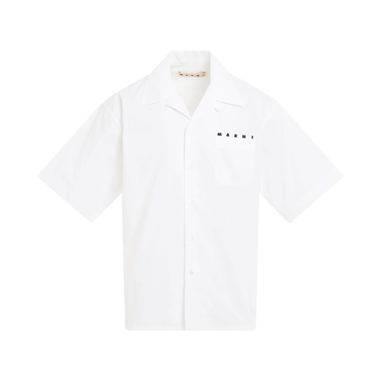 Short Sleeve Bowling Shirt in Lily White