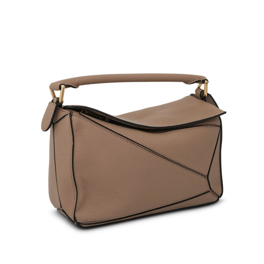 Small Puzzle Bag in Soft Grained Calfskin in Sand