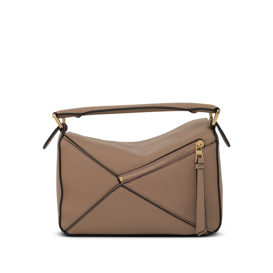 Small Puzzle Bag in Soft Grained Calfskin in Sand