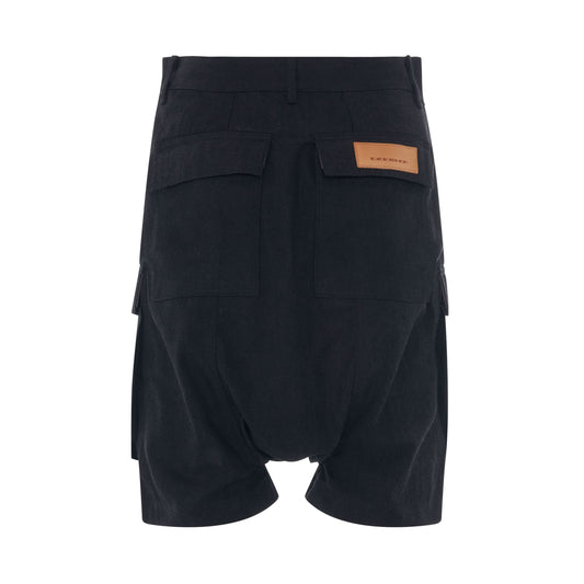 DRKSHDW Denim Cargo Shorts in Black