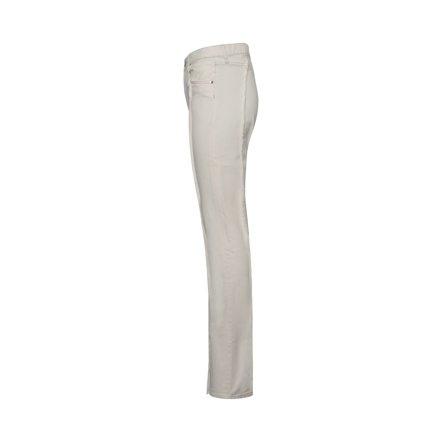 Frayed Straight Leg Jeans in White