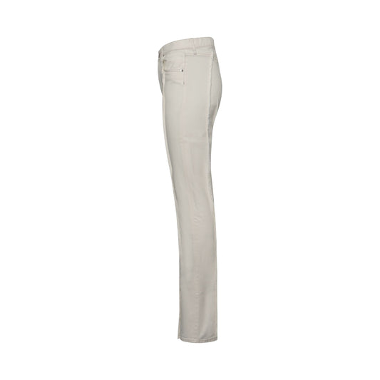 Frayed Straight Leg Jeans in White