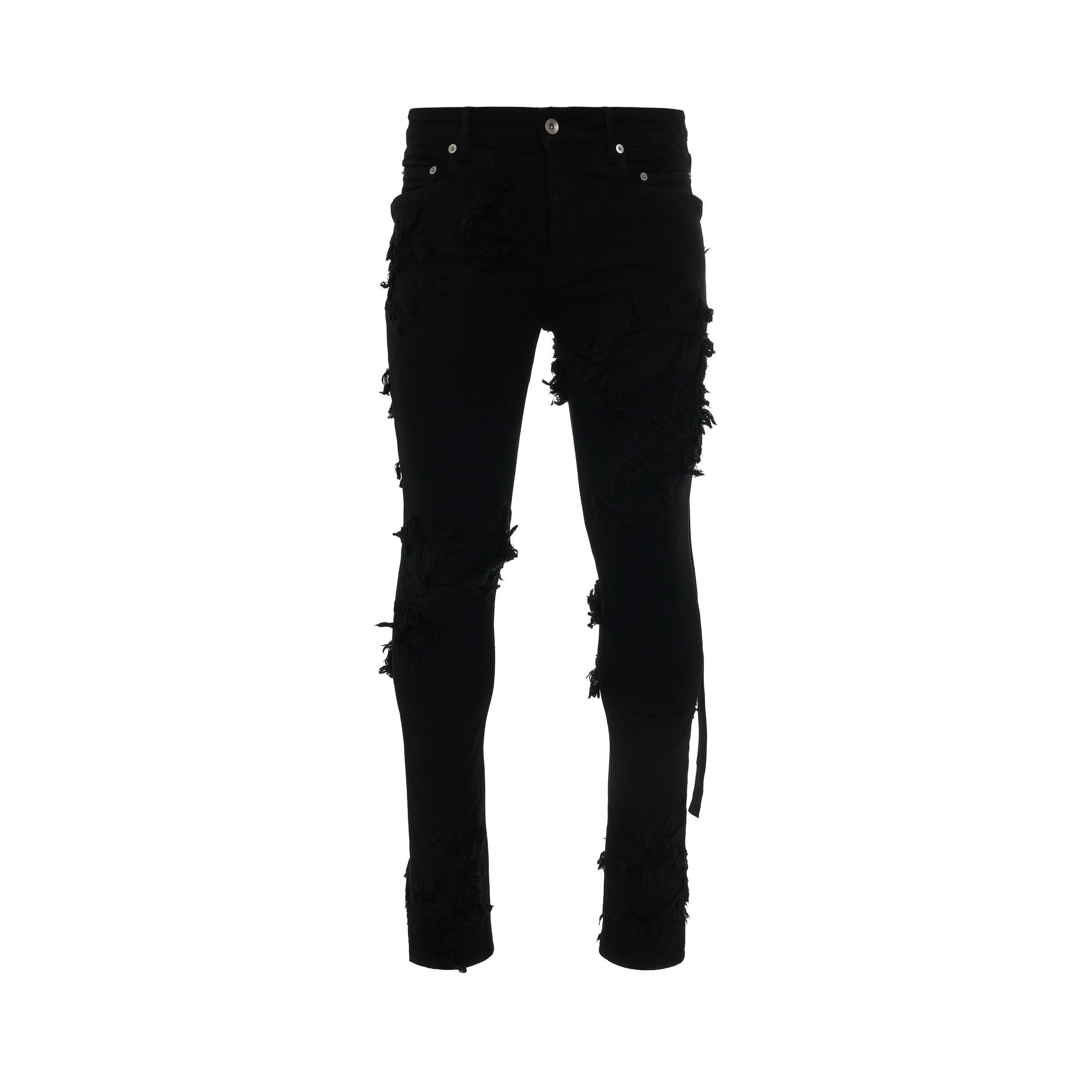 DRKSHDW Tyrone Cut Slashed Jeans in Black