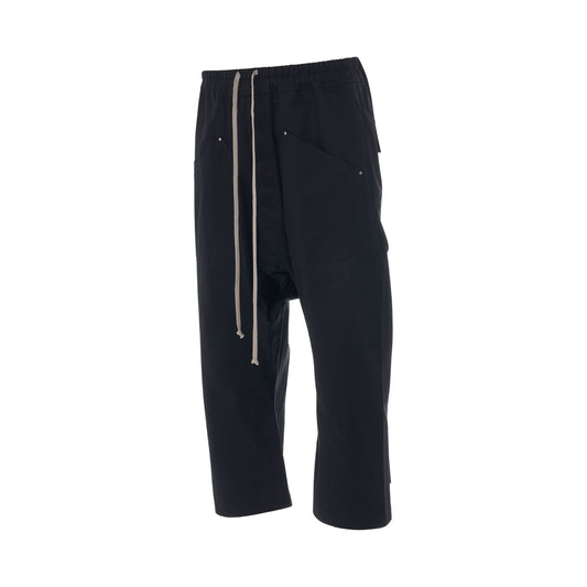 DRKSHDW Cargo Drawstring Cropped Pants in Cotton Twill