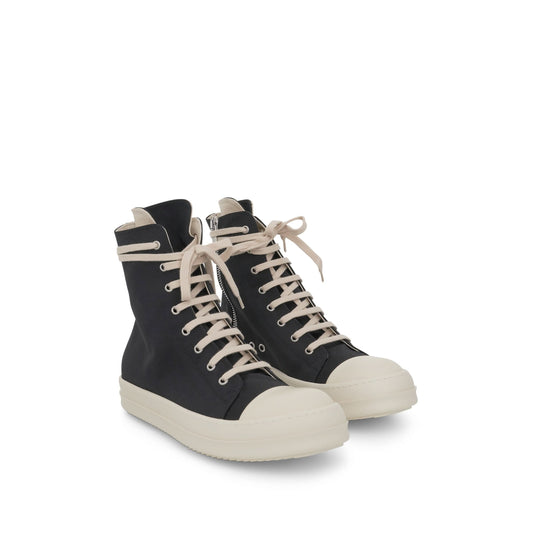 DRKSHDW Ramones Cotton Nylon Hi Sneaker in Black/Milk