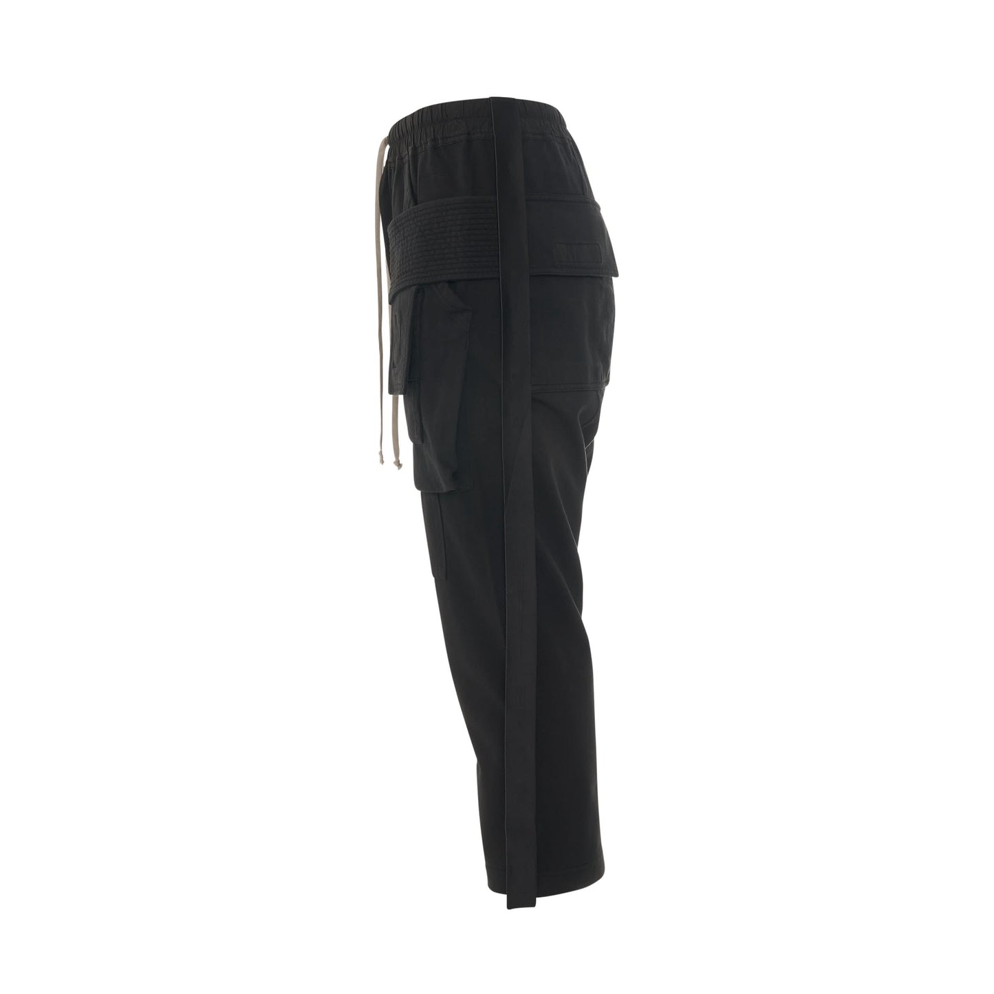 DRKSHDW Creatch Cargo Cropped Drawstring Pant in Black