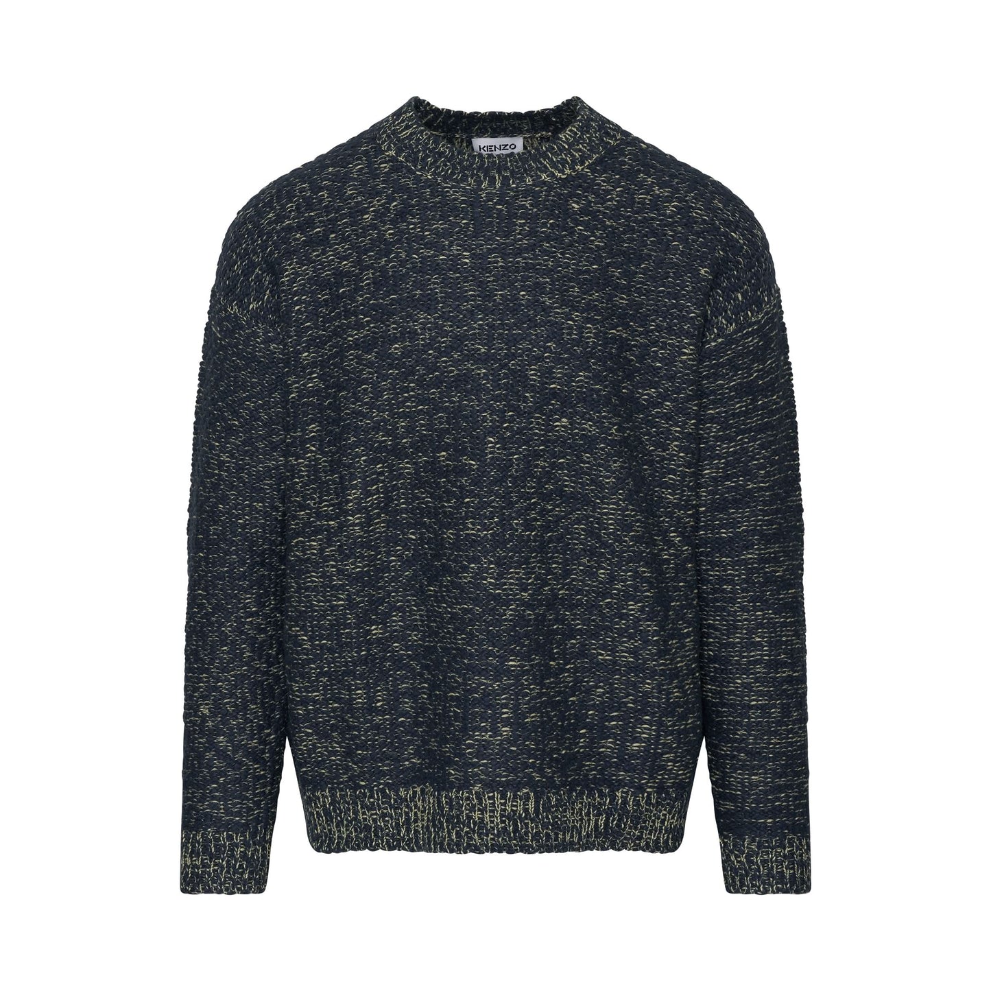 Textured Wool Knitwear in Blue