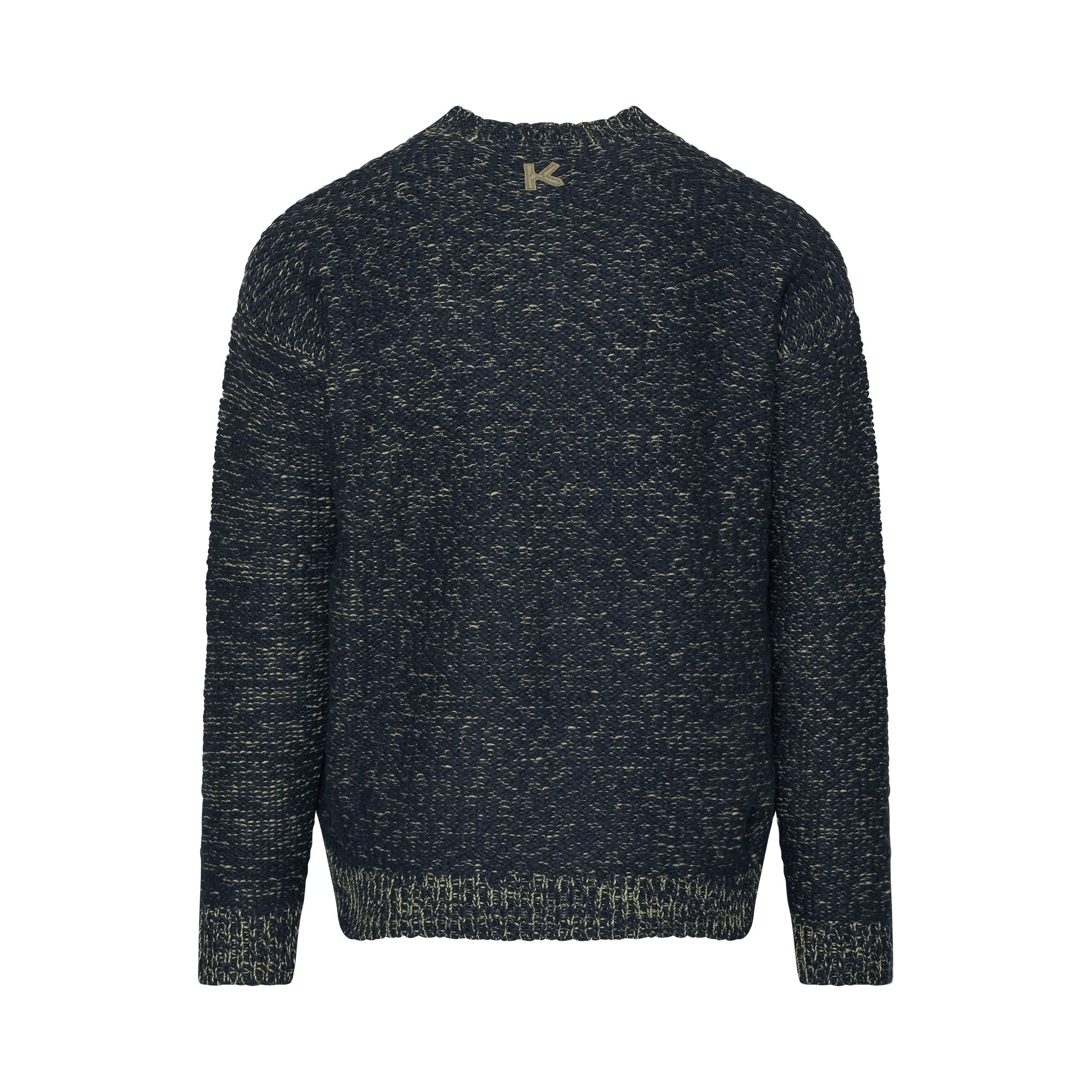 Textured Wool Knitwear in Blue