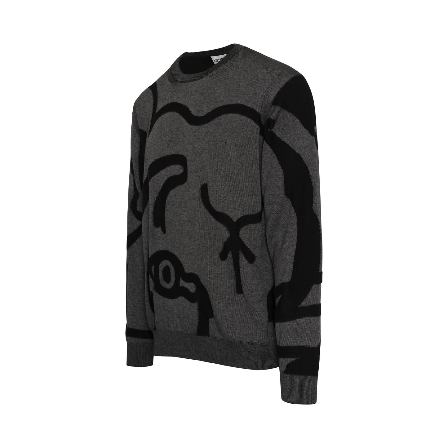 K-Tiger Abstract Knitwear in Anthracite