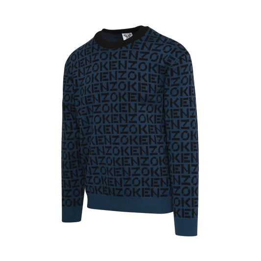 Monogram Jacquard Knitwear in Ink