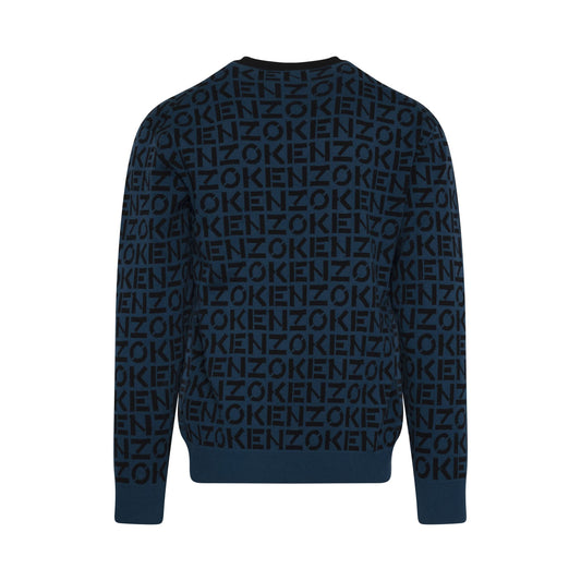 Monogram Jacquard Knitwear in Ink