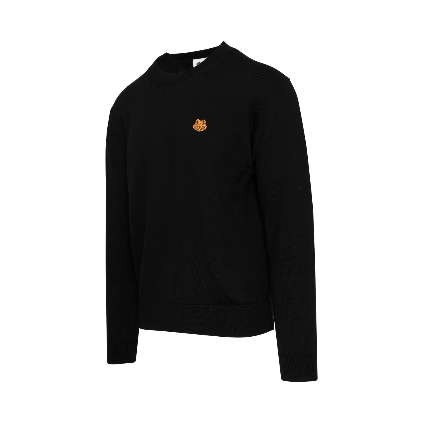 Tiger Crest Merino Wool Knitwear in Black