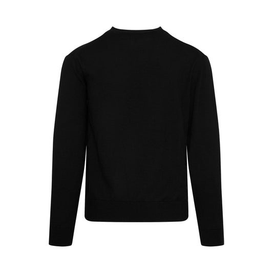 Tiger Crest Merino Wool Knitwear in Black