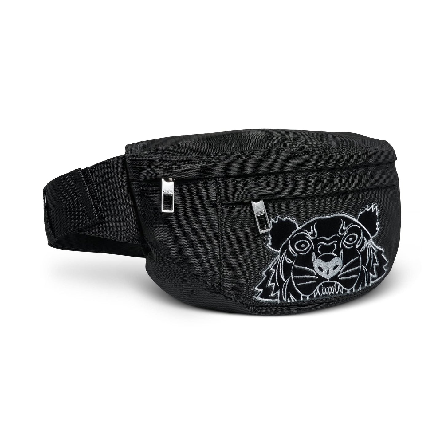 Tiger Canvas Bumbag In Black