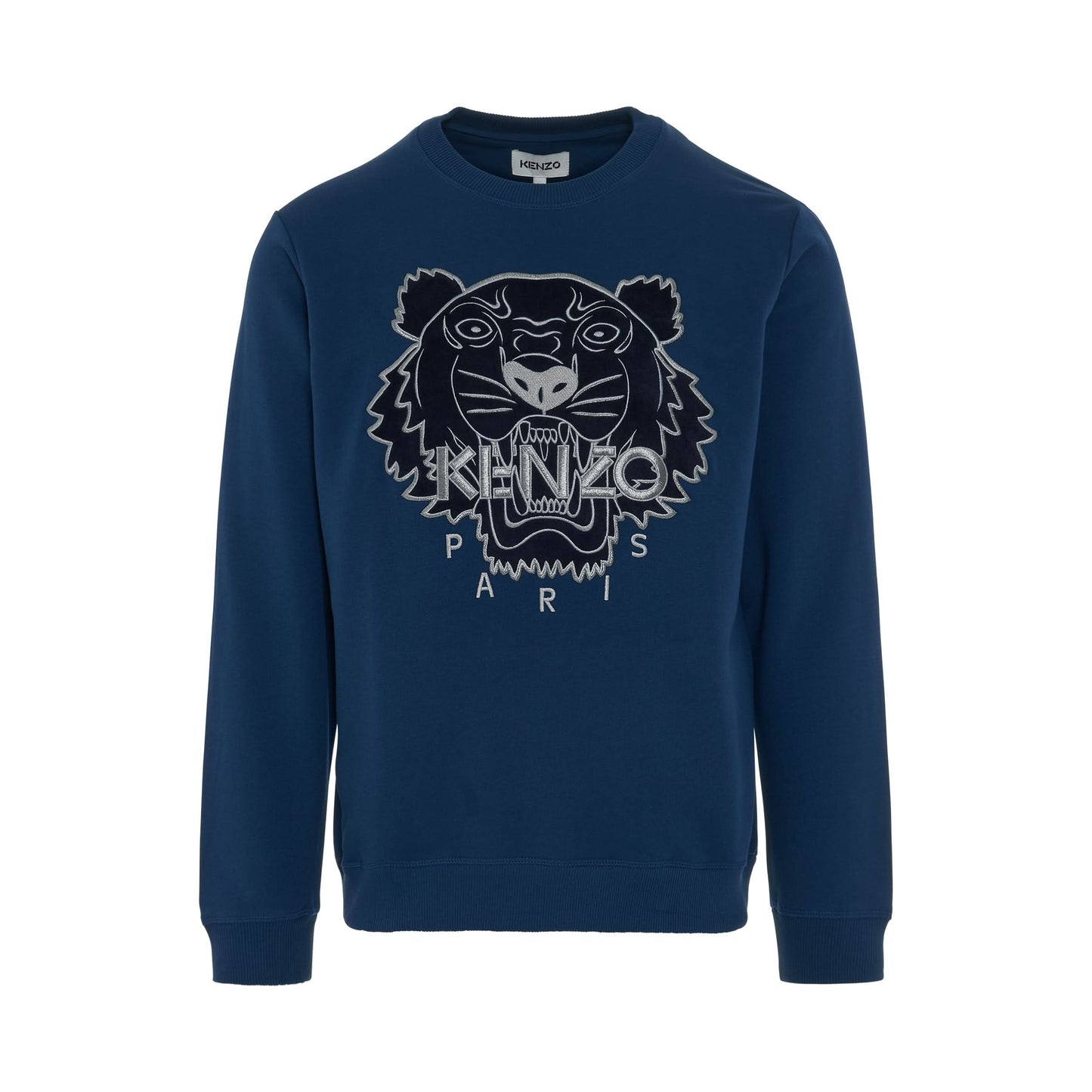 Tiger Embroidered Sweatshirt In Midnight Blue