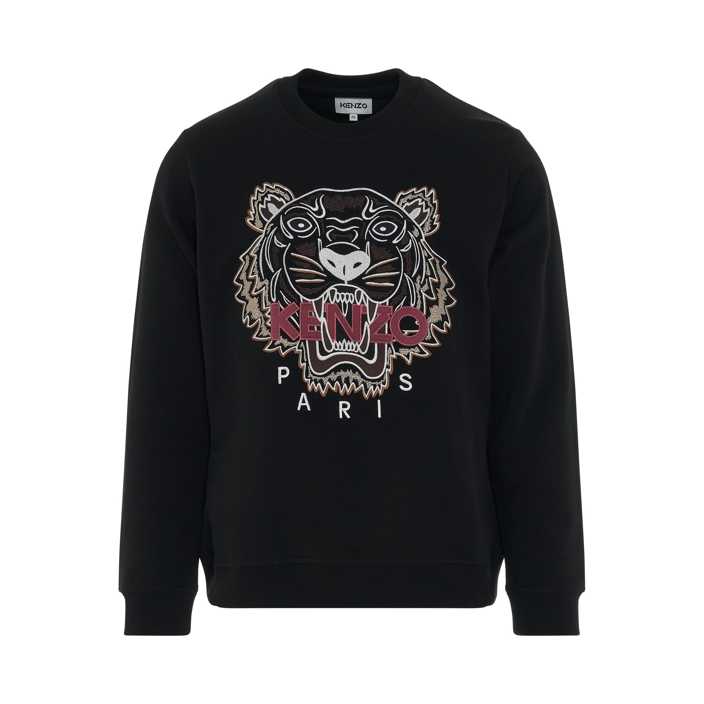 Kenzo Tiger Embroidered Sweatshirt in Black