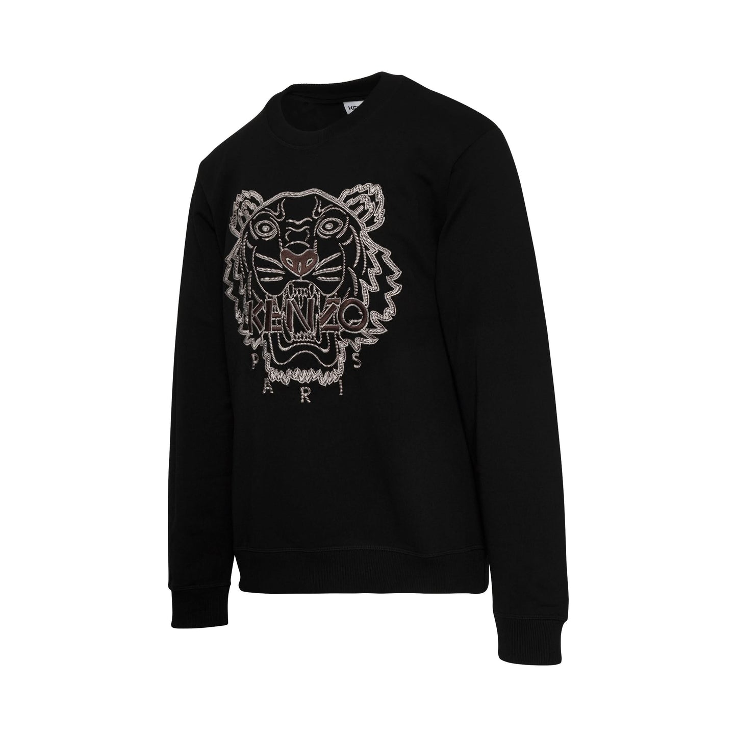 Kenzo Tiger Embroidered Sweatshirts in Black