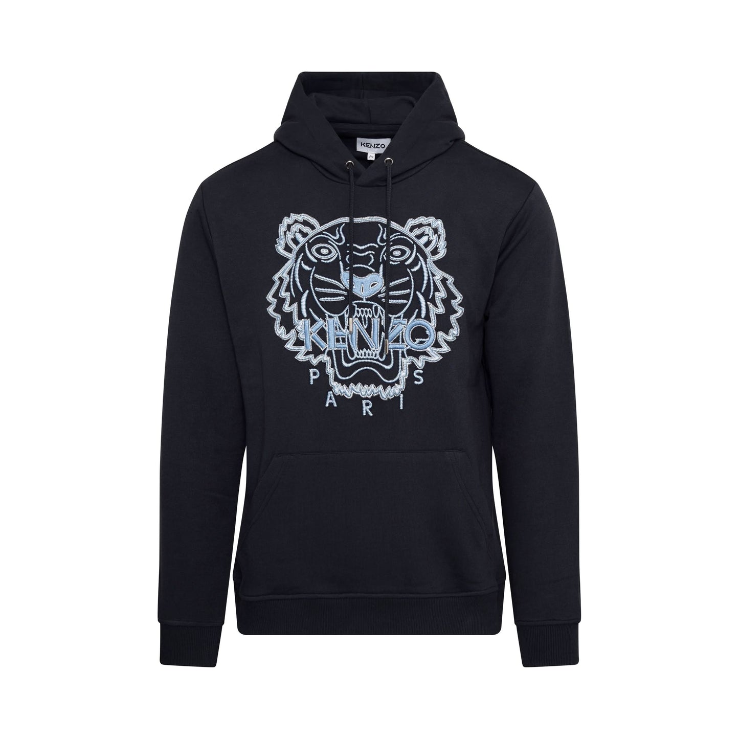 Tiger Embroidered Hoodie in Blue