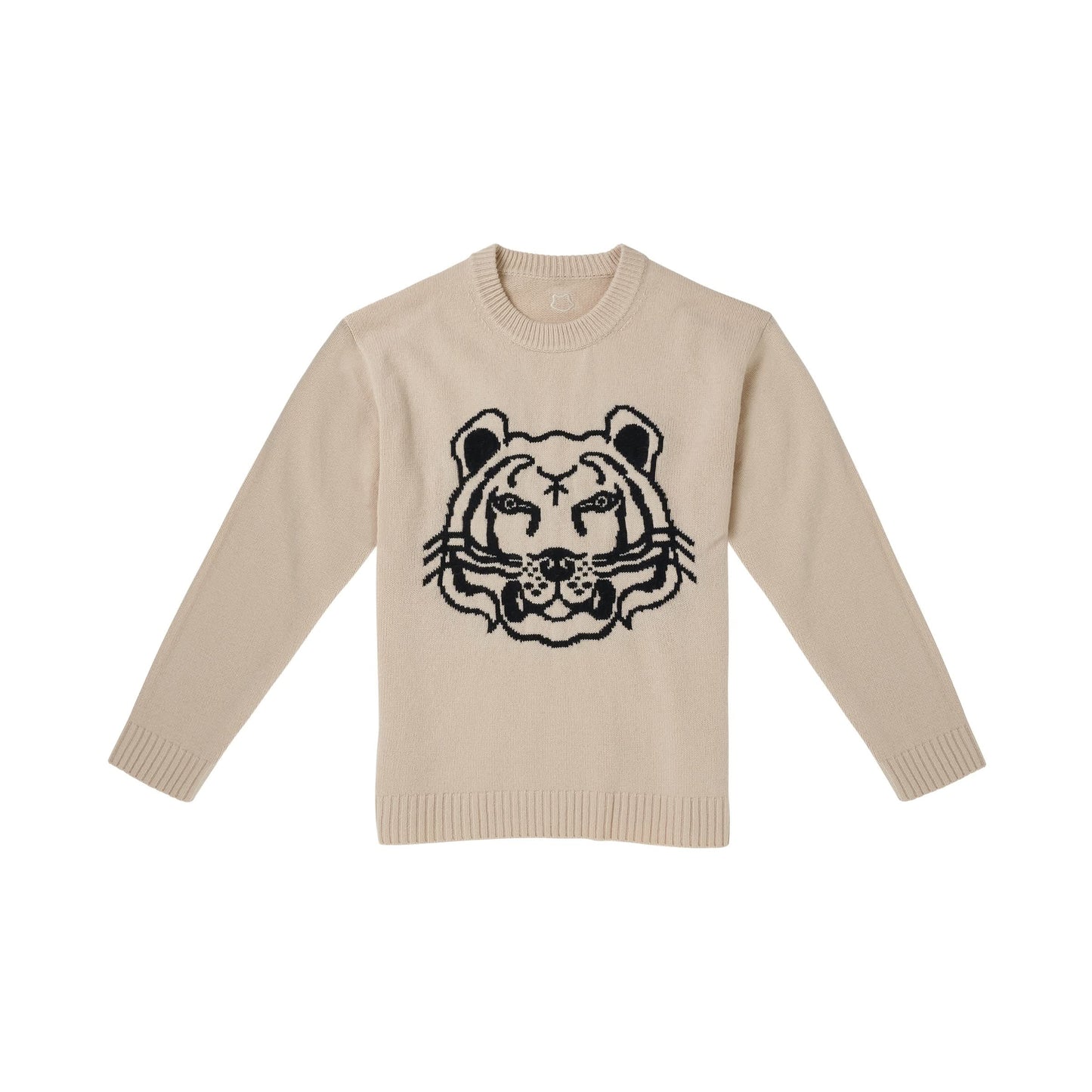 K-Tiger Reversible Jacquard Wool Jumper in Sand