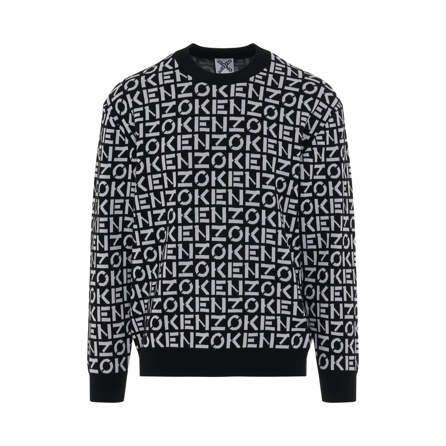 Monogram Jacquard Jumper in Black