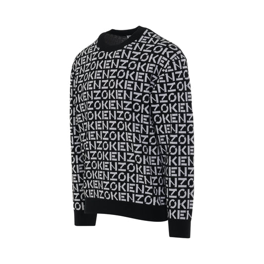 Monogram Jacquard Jumper in Black