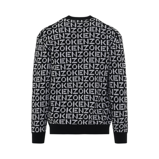 Monogram Jacquard Jumper in Black