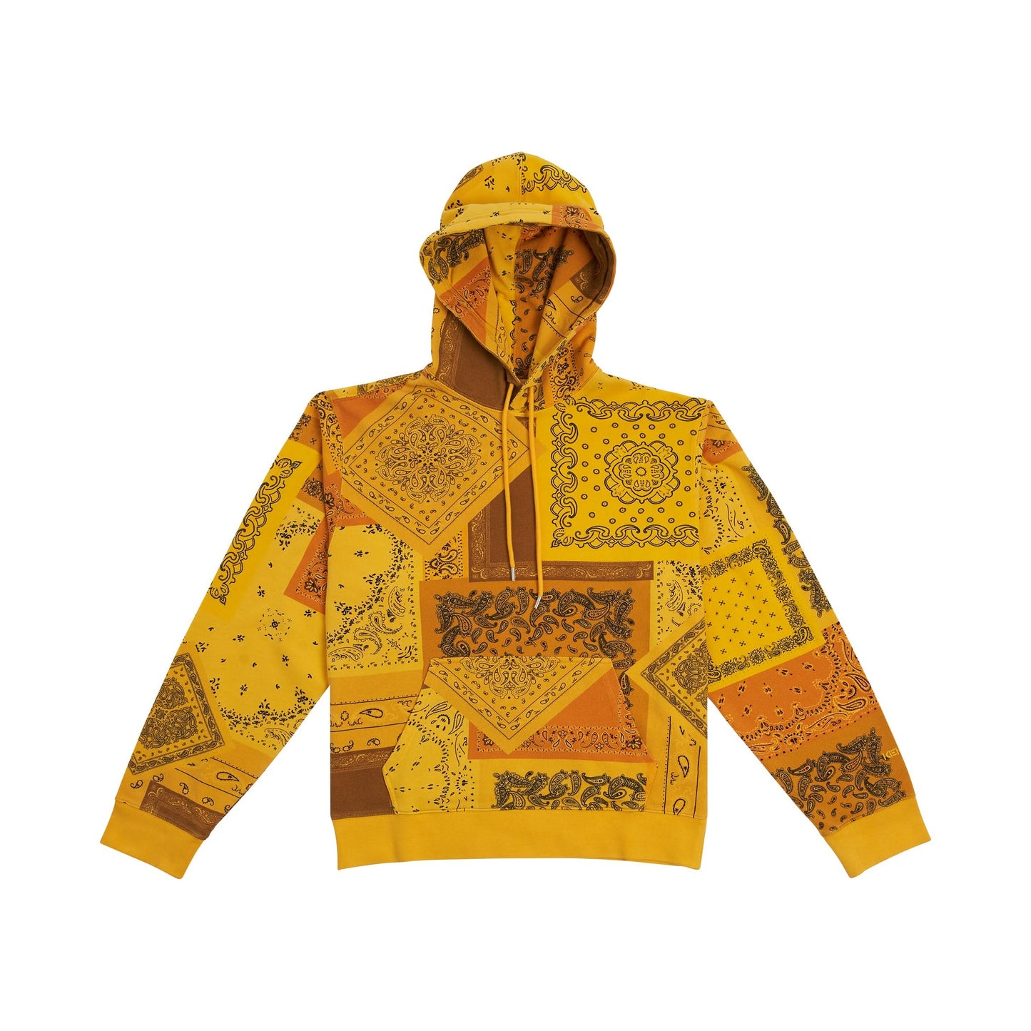 Bandana Printed Hoodie in Yellow